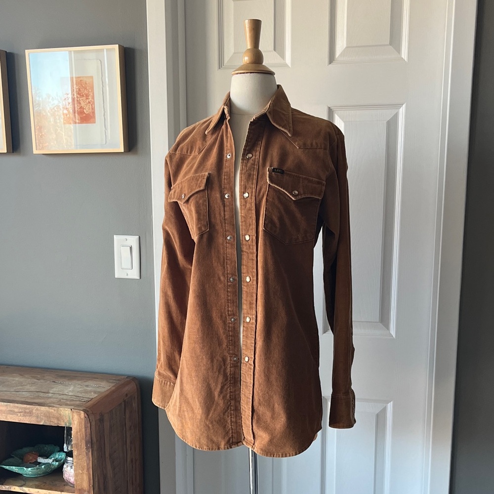 Vintage Lee corduroy pearl snap shirt